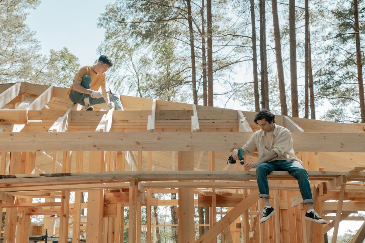 Roof framing and sarking installation